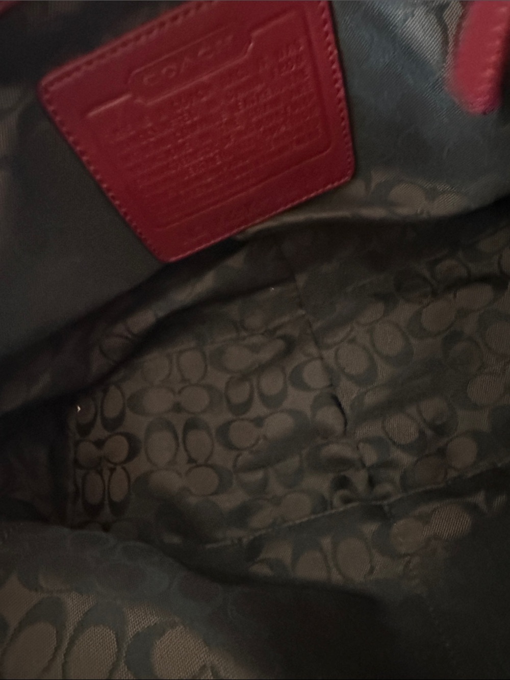 Coach Vintage Ergo Red Leather Hobo Shoulder Bag - Picture 3 of 7